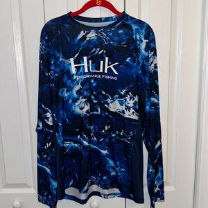 Huk Mens Performance Fishing Shirt Size M